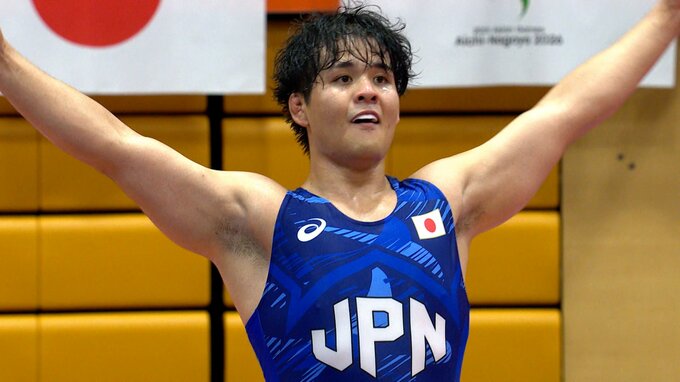 レスリング全日本王者の仲里優力が金メダル！男子グレコ97kg級で日本勢40年ぶりの重量級制覇【アジア大会】|TBS NEWS DIG