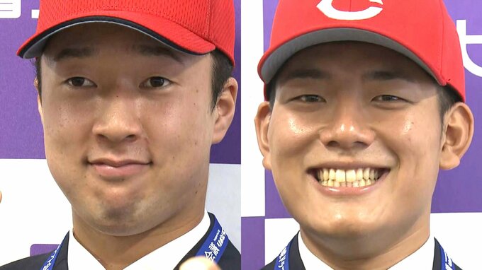 富士大学へ指名あいさつ　広島カープ　佐藤柳之介＆渡邉悠斗をＷ指名「実感わいてきた」　|　RCC NEWS | 広島ニュース | RCC中国放送
