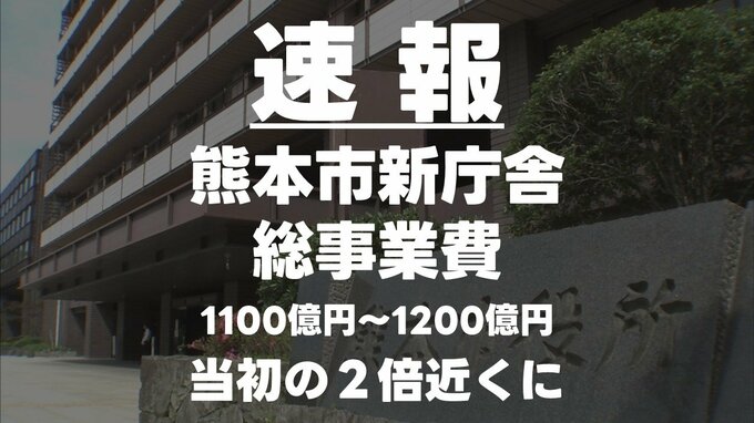 【速報】熊本市新庁舎の総事業費は1100億円から1200億円に　当初の２倍近く　　|　熊本のニュース｜RKK NEWS｜RKK熊本放送