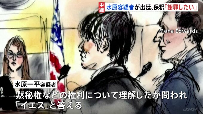 水原一平元通訳「大谷選手らに謝罪したい」　裁判所では落ち着いた様子|TBS NEWS DIG