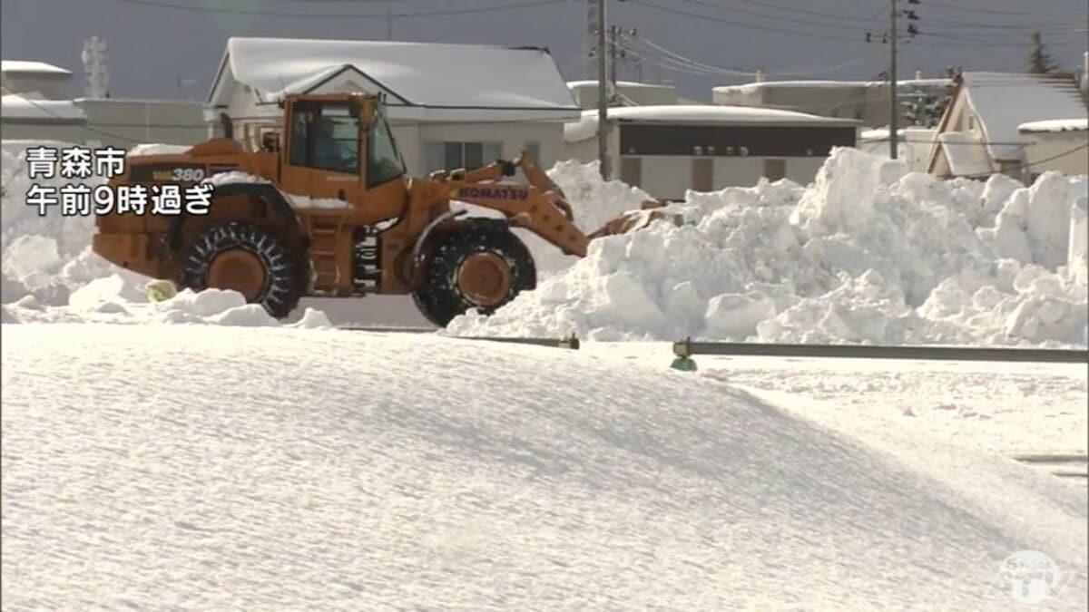 青森や弘前で再び大雪 積雪は平年の2倍に迫る 寒気の影響継続で警報級