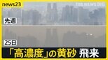 桜の開花発表のウラで「高濃度」の黄砂が飛散　東京、大阪、福岡など各地で白っぽく霞む…いつまで警戒必要？　黄砂付着で花粉症の症状がより強く出る報告も【news23】|TBS NEWS DIG