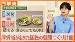 「健康日本21」塩は何グラムまで?必要な野菜量は?健康目標決定へ 厚労省が定めた国民の健康づくり計画【Nスタ解説】|TBS NEWS DIG