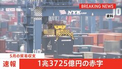5月の貿易収支 1兆3725億円の赤字 22か月連続も…赤字額は前年同月比42％減少| TBS CROSS DIG with Bloomberg