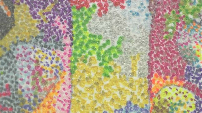 障害のあるアーティストの作品の魅力発信 3人の合同作品展 ルネスホールで25日まで【岡山】|TBS NEWS DIG