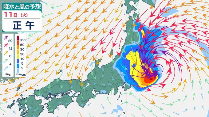【台風15号】関東・東北直撃から「本州横断」予想に…東海・近畿地方まで広範囲で暴風雨のおそれ お盆期の交通乱れに警戒【雨風シミュレーション10日午前6時現在】|TBS NEWS DIG