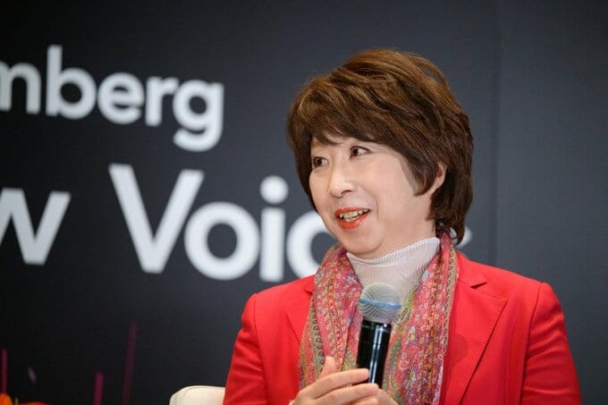     Sayuri Shirai, professor of economic at Keio University, speaks during a Bloomberg New Voices event at the National Museum of Modern Art in Tokyo, Japan, on Thursday, April 23, 2026. The event is a global initiative to increase the visibility of women and other underrepresented executives in business and finance across media platforms. Photographer: Akio Kon/Bloomberg     