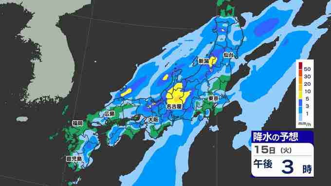 【警報級大雨おそれ】関東甲信・近畿・東海 で「警報級の可能性」【１時間ごと雨シミュレーション１６日（水）まで】気象庁予想天気図|TBS NEWS DIG