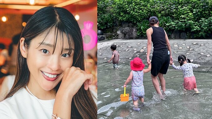 【 岡副麻希 】　ママ友と地元・御殿場での “水遊び” を満喫「日々ママ友からの学びで私は生きている！」　大はしゃぎの2歳2か月の娘ショット公開|TBS NEWS DIG