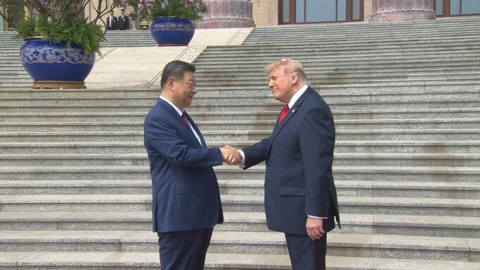 【速報】トランプ大統領歓迎式典始まる　この後 米中首脳会談|TBS NEWS DIG