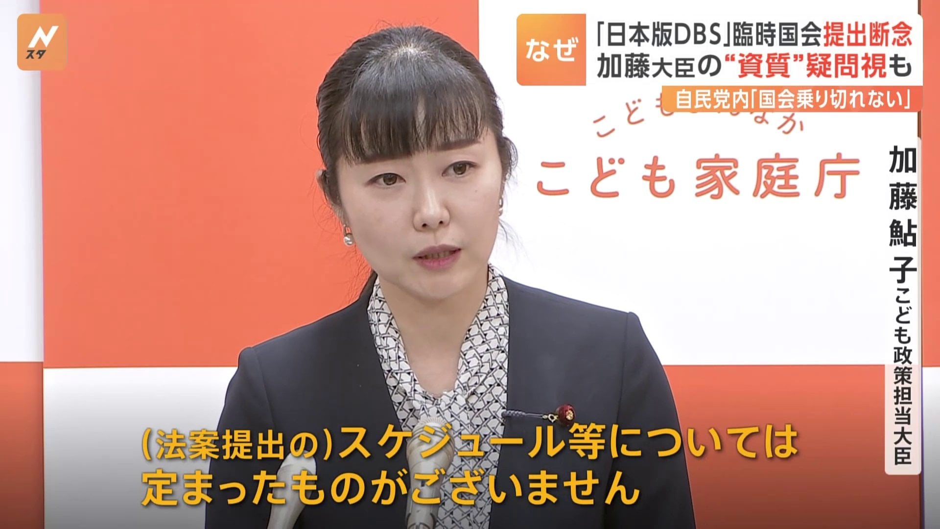 加藤こども政策担当大臣「日本版DBS」について法案の提出時期は