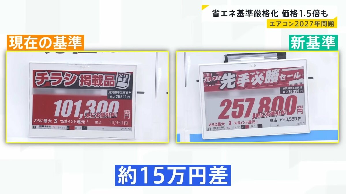 エアコン2027年問題】5月なのに“真夏日”“ゲリラ雷雨” エアコン“省エネ