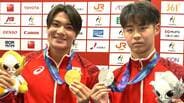男子200m個メ 松下知之が競泳陣初金メダル!14年萩野以来、12年ぶりのアジア王者に 17歳・小島夢貴が銀【アジア大会】|TBS NEWS DIG