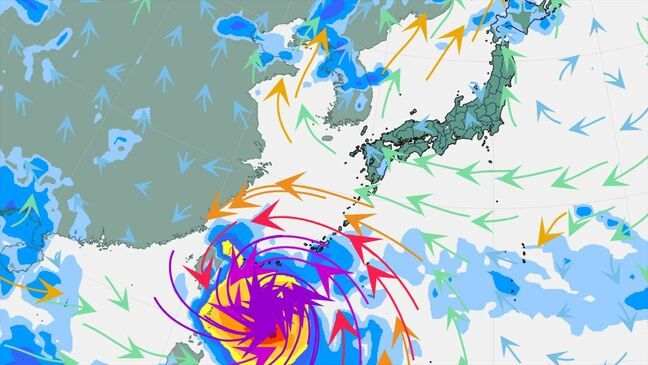 【台風情報】大型で非常に強い台風9号(バービー) 10日(金)には935ha、最大瞬間風速70 m/s 、勢力を保ったまま沖縄の南へ 【進路予想・雨と風のシミュレーション】|TBS NEWS DIG
