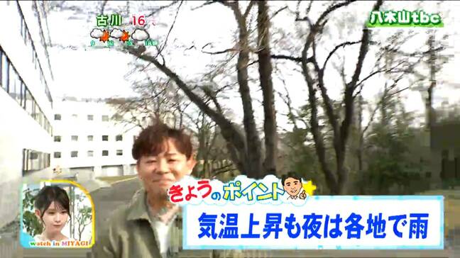 「午後は雲が厚みを増し、夜は各地で傘の出番となるでしょう」宮城の30秒天気 tbc気象台 3日|TBS NEWS DIG