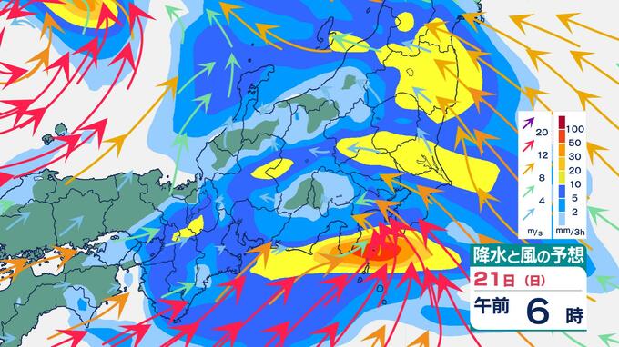 【関東】21日(日)激しい雷雨や突風のおそれ　梅雨前線北上で来週も梅雨空続く【雨風シミュレーション】|TBS NEWS DIG