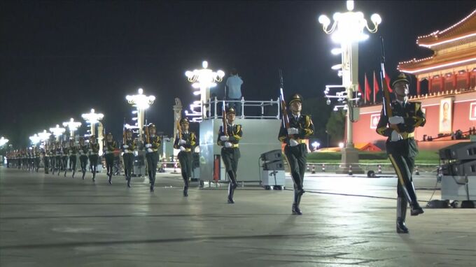 北京で「抗日戦争勝利80年」大規模軍事パレードのリハーサル　天安門広場周辺で交通規制|TBS NEWS DIG
