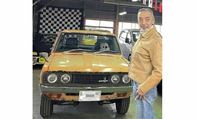 【テリー伊藤】 「ダットサントラック620 昭和53年式購入」 新しい愛車を公開 「スカジャン着て横須賀を走るぞ〜っ」|TBS NEWS DIG