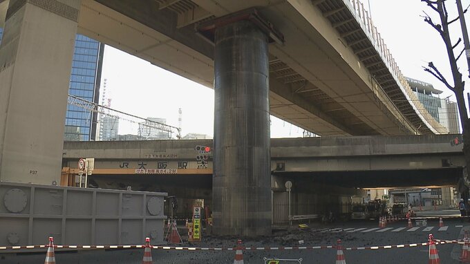 【速報】「新御堂筋」高架道路の通行止は「13日午後3時に解除」 大阪・梅田の「巨大鋼鉄管隆起」問題　平面道路の通行規制は継続|TBS NEWS DIG
