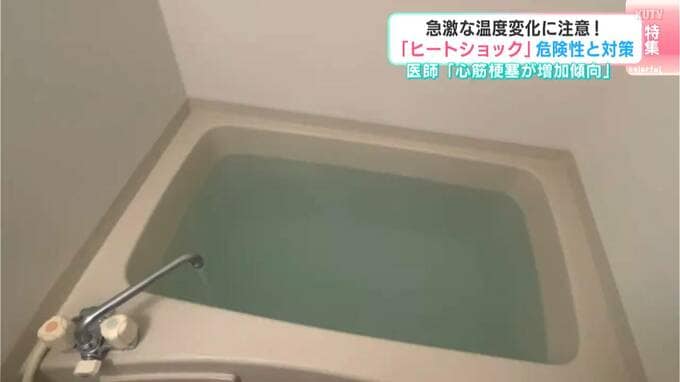 寒暖差で危険“ヒートショック”「今年は明らかに救急患者が増加」の理由⋯風呂だけではない、自宅で起こる“3つの場所”医師に聞く対策は？　|　高知のニュース・天気｜KUTV NEWS | KUTVテレビ高知