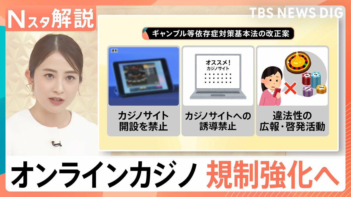オンラインカジノ規制強化へ サイトへの誘導禁止などで対策は万全？「ブロッキング」には危険性も【Nスタ解説】 | TBS NEWS DIG