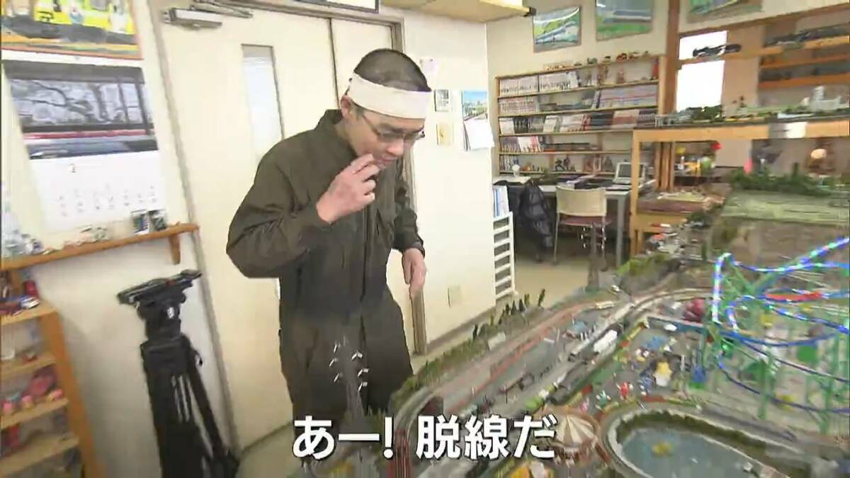 自閉症の男性が「Nゲージ」巨大ジオラマを作成「150分の1の緻密で精巧