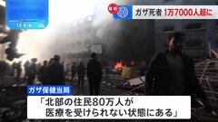 ガザの死者1万7000人超える　南部や北部で激しい戦闘・空爆も…「北部の住民80万人が医療を受けられない状態」| TBS CROSS DIG with Bloomberg
