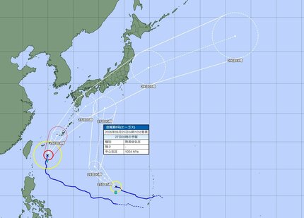 ダブル台風情報】台風7号は27日関東接近の恐れ 台風8号は熱帯低気圧に