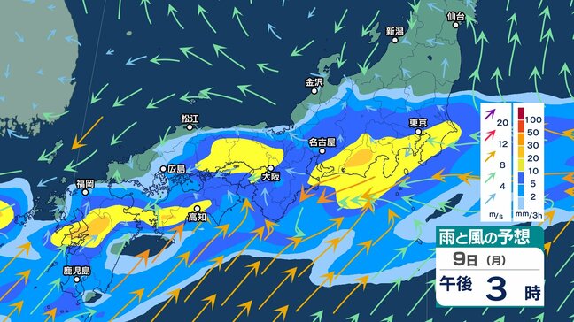 【来週も大雨予報…】8日（日）～10日（火）頃にかけ西日本中心に「大雨」か　近畿・中国・四国・九州のほか関東甲信や東海にも雨雲かかるか　前線の活動などによっては『警報級の⼤⾬』の恐れ【雨と風のシミュレーション・気象庁の最新気象情報】|TBS NEWS DIG