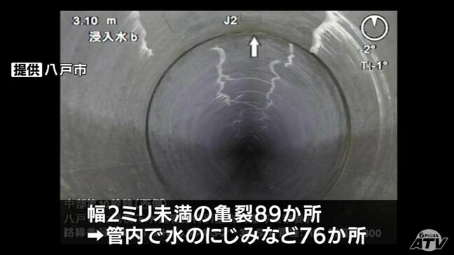 青森県八戸市の下水道管574ｍが「緊急度I」で原則1年以内に速やかな対策が必要と判断　埼玉県八潮市で発生した道路陥没を受けて全国で実施の調査|TBS NEWS DIG
