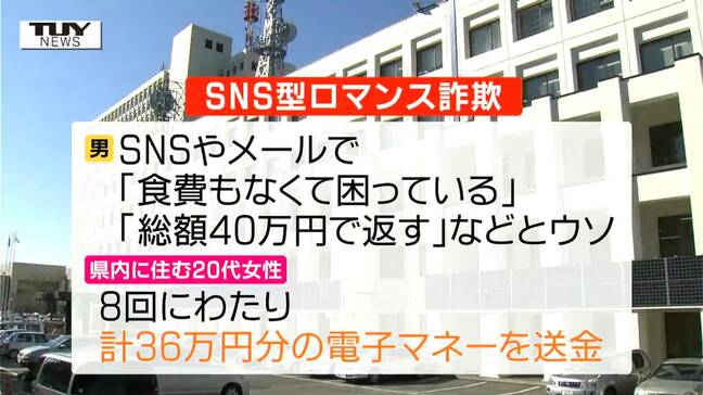 「食費もなくて困っている」「総額40万円で返す」 20代の女性から36万円分の電子マネーをだまし取った男(24)逮捕 男は大分県在住 好意を抱かせウソをつく“ロマンス詐欺”に注意(山形)|TBS NEWS DIG