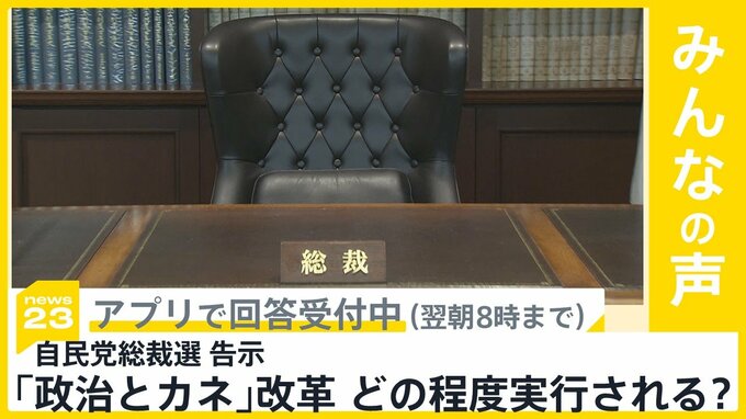 自民党総裁選が告示 一部候補者の推薦人に“裏金議員”の名前も　｢政治とカネ｣改革どの程度実行される？【news23】|TBS NEWS DIG