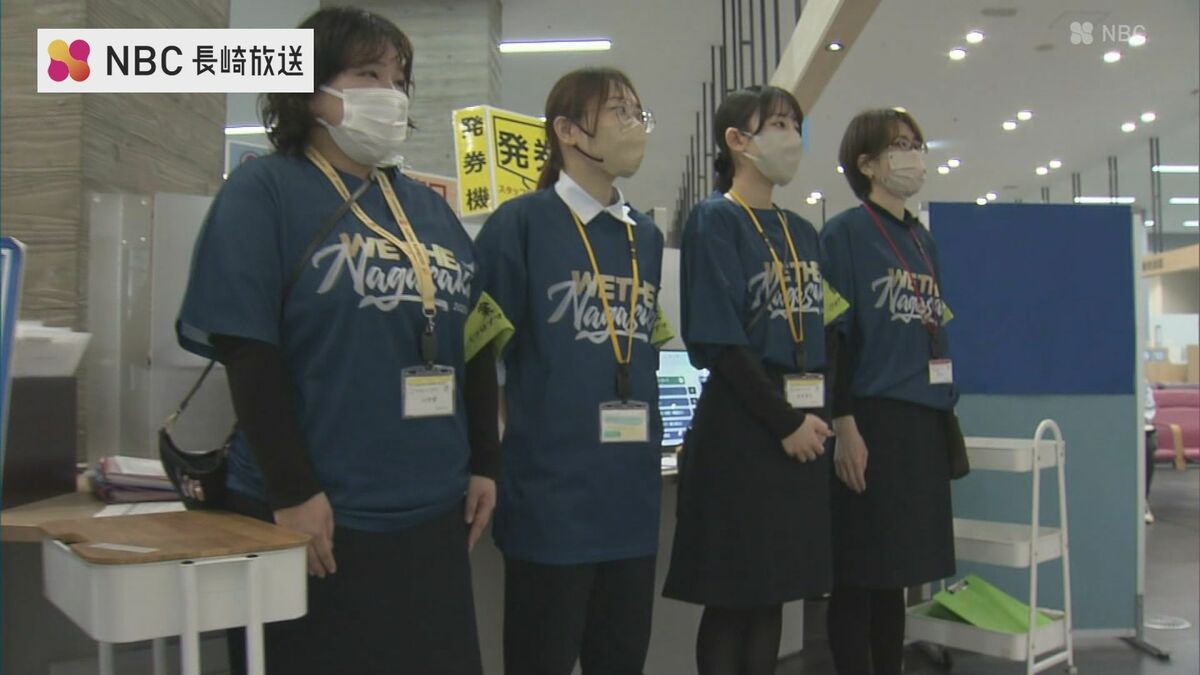 長崎ヴェルカ 初の”地区優勝”後押し 長崎市 ”応援Tシャツ” 職員着用し