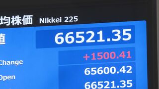 日経平均、一時1500円超値上がり　半導体関連や電子部品に買い注文　先週末ＮＹ市場の半導体株高受け　| TBS CROSS DIG with Bloomberg