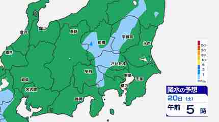 東京首都圏】土日「本降りの雨」梅雨前線北上【雨シミュレーション