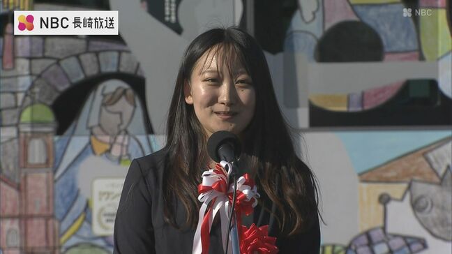 5,455作品の頂点!長崎の名所を描いた「ぬりえ」が1年間限定のラッピングバスとして運行開始|TBS NEWS DIG