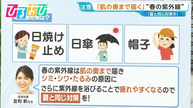 肌の奥まで届く“春の紫外線”に注意！夏と同じ対策を【ひるおび】|TBS NEWS DIG