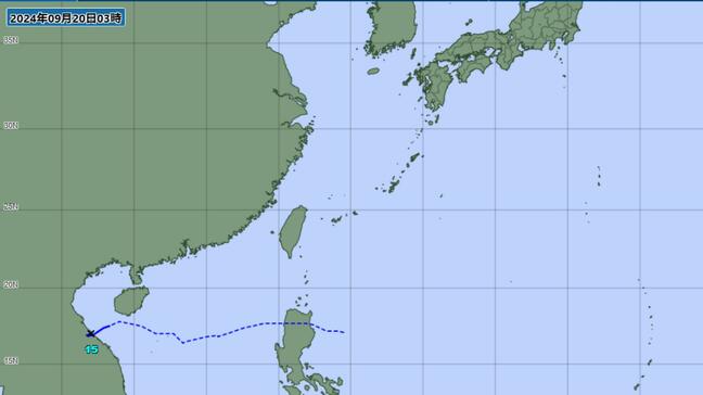台風15号ソーリック発生　既に熱帯低気圧に（20日午前3時）|TBS NEWS DIG