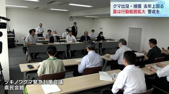 すでに大量出没を危惧…クマの出没・捕獲が去年上回るペース 人身被害を受けて県が緊急会議 富山　|　富山のニュース｜天気・防災｜チューリップテレビ
