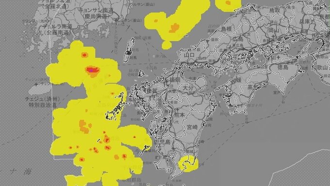 【気象情報】九州北部地方では、９月１日夜遅くにかけて落雷や竜巻などの激しい突風、急な強い雨に注意【雨風シミュレーション】　|　富山のニュース｜天気・防災｜チューリップテレビ