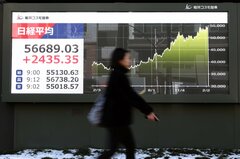 【日本市況】日経平均初の5万7000円台、自民大勝で政策期待－円上昇| TBS CROSS DIG with Bloomberg