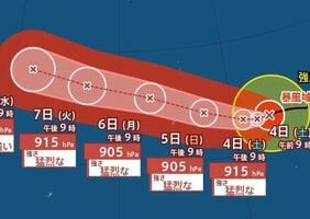 【ダブル台風情報】“猛烈な勢力”に発達見込みの「台風9号(バービー)」最大瞬間風速80m/s予想…進路は？ 日本への影響は？「台風10号(メイサーク)」はどこへ？　進路予想・雨風シミュレーション【気象庁3日22時05分発表】|TBS NEWS DIG