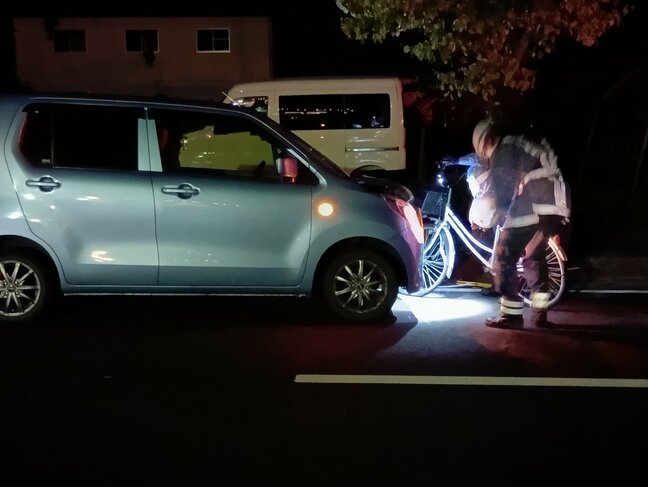 現場付近には信号機や横断歩道なし 高齢男性が意識不明で搬送 国道で軽乗用車が道路横断中の自転車と衝突(山形・河北町)|TBS NEWS DIG