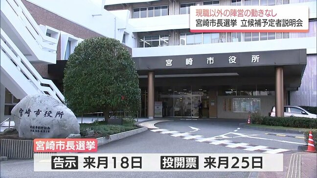 1月25日に投開票 宮崎市長選挙　立候補予定者説明会　現職陣営以外の動きなし　|TBS NEWS DIG