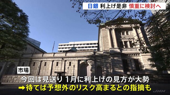 日銀、きょうから金融政策決定会合　利上げの是非を慎重に検討|TBS NEWS DIG