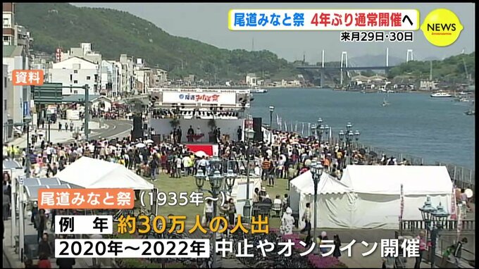 来月29日･30日　尾道みなと祭　４年ぶり通常開催へ　創作踊りとグルメ楽しめる|TBS NEWS DIG