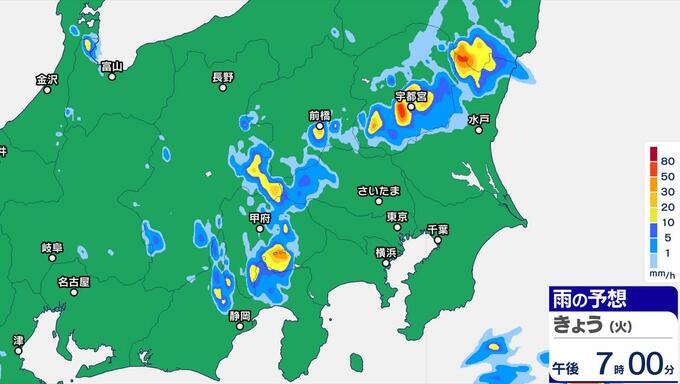 関東甲信ゲリラ雷雨のおそれ　雨シミュレーション（きょう夕方～あす午前０時・30分ごと）大気の不安定な状態続く　|　鹿児島のニュース｜MBC NEWS｜南日本放送