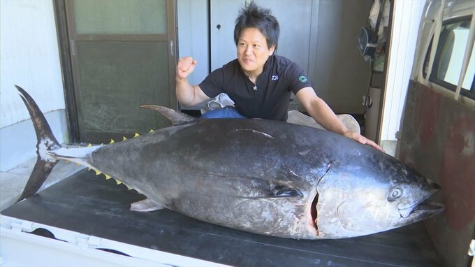 体長2ｍ超「巨大はぐれマグロ」波打ち際に出没　なんと釣り上げた！|TBS NEWS DIG
