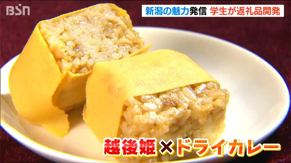 サムネイル_おにぎりの具は『越後姫×ドライカレー』!? 大学生が開発したふるさと納税返礼品で新潟の魅力をPR