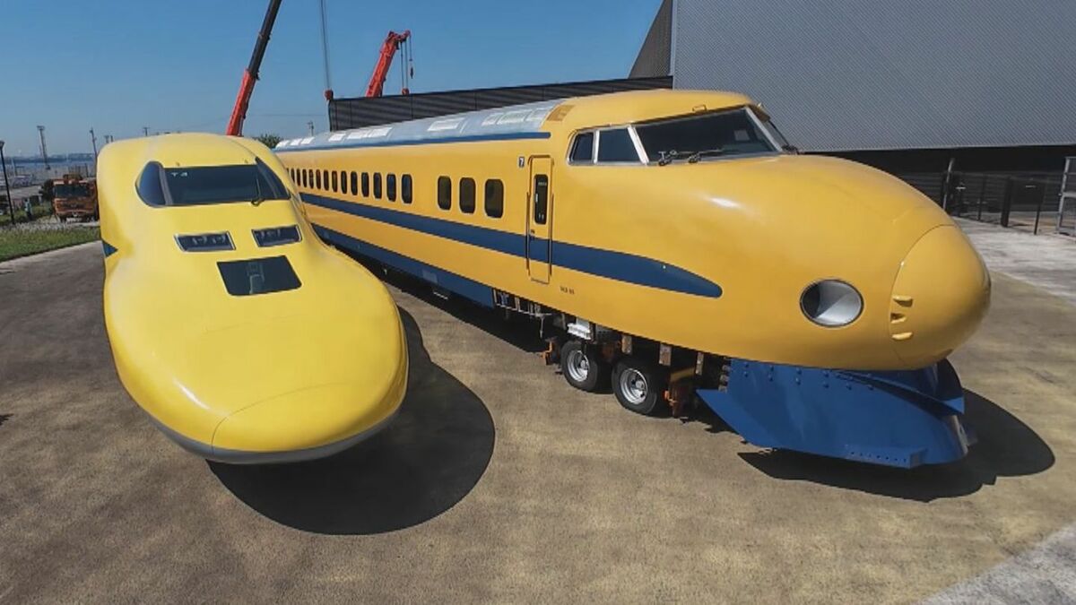 新旧のドクターイエロー“初顔合わせ” 旧･T3編成は石川県の展示施設に引っ越し 新･T4編成は6月14日からリニア･鉄道館で展示へ 名古屋
